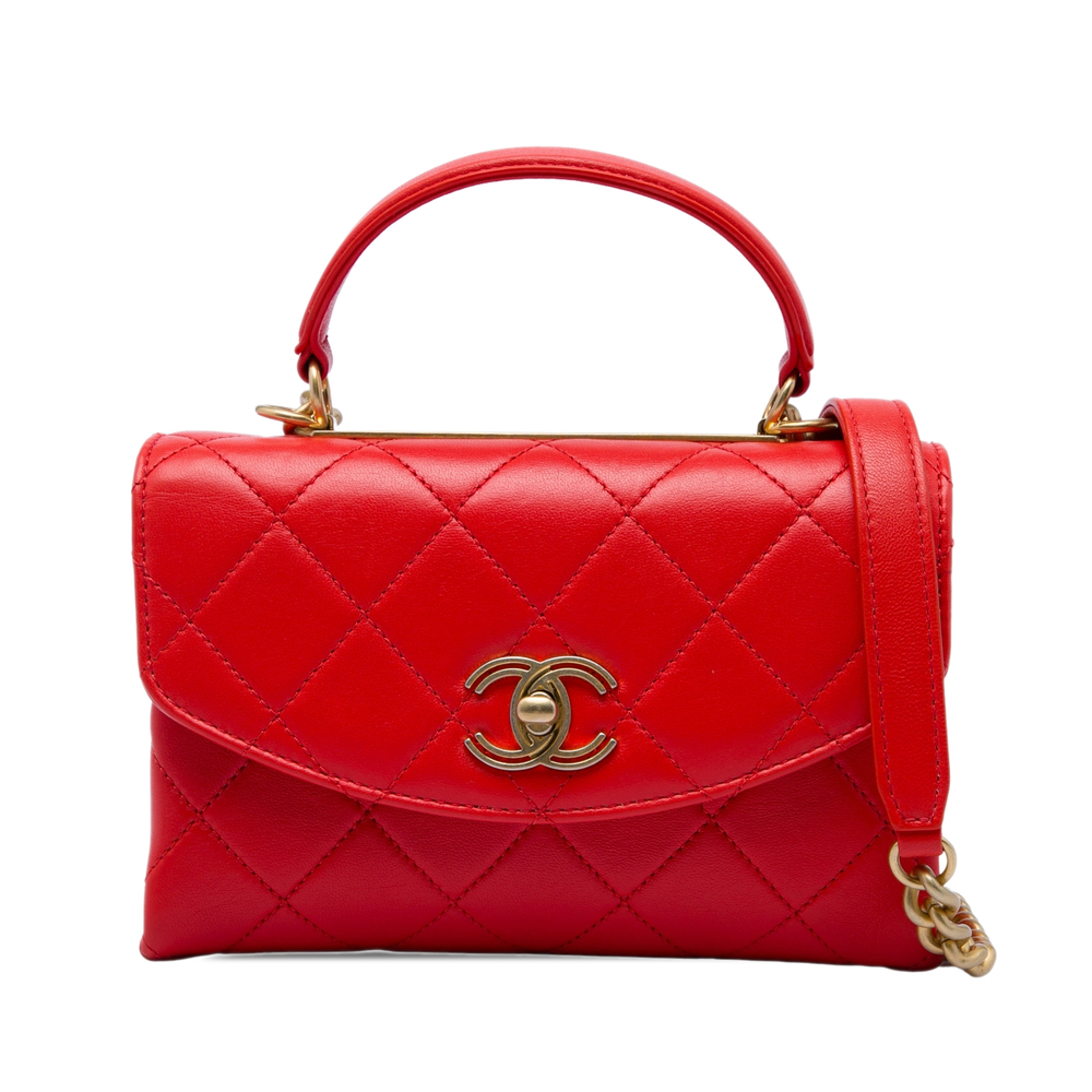 Pre-Loved Chanel Small Quilted Lambskin Trendy Spirit Top Handle Bag